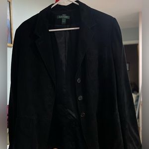 Black suede, Ralph, Lauren, size 16